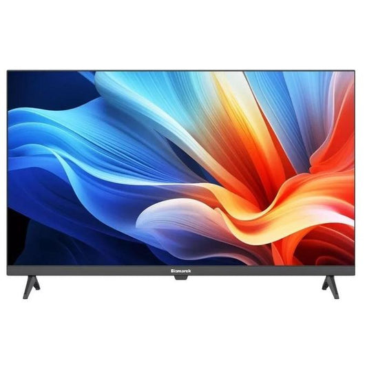 شاشة تلفزيون بيسمارك الذكي – ٥٥ بوصة – ٤K UHD – تصميم بدون إطار – أسود